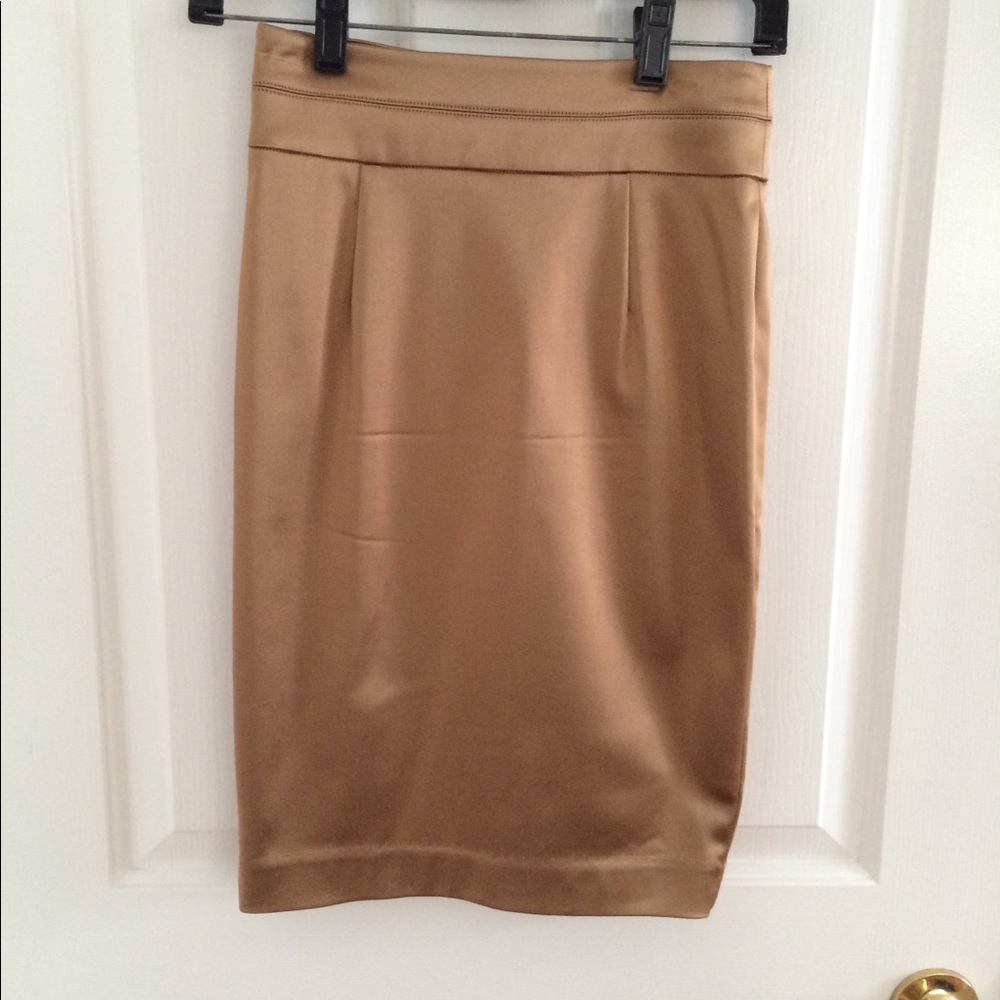 Bebe gold pencil skirt size 0